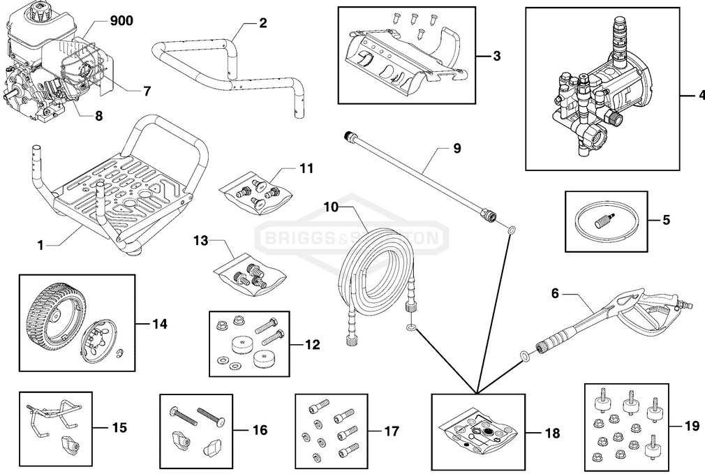 Briggs & Stratton pressure washer model 020595-03 replacement parts, pump breakdown, repair kits, owners manual and upgrade pump.